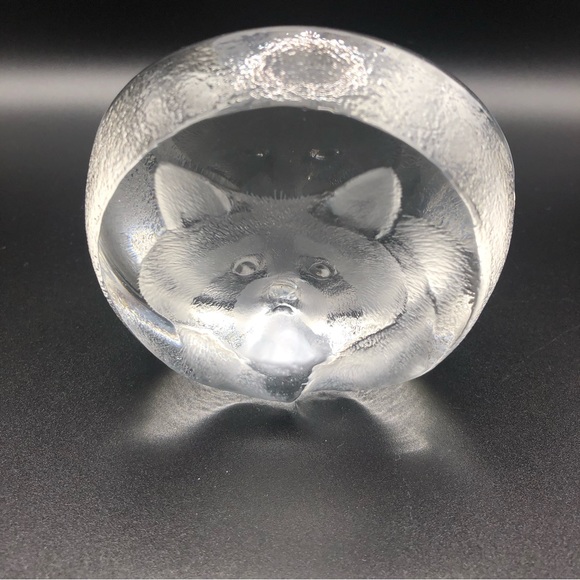 Mats Jonasson crystal raccoon, signed and numbered - Picture 3 of 4